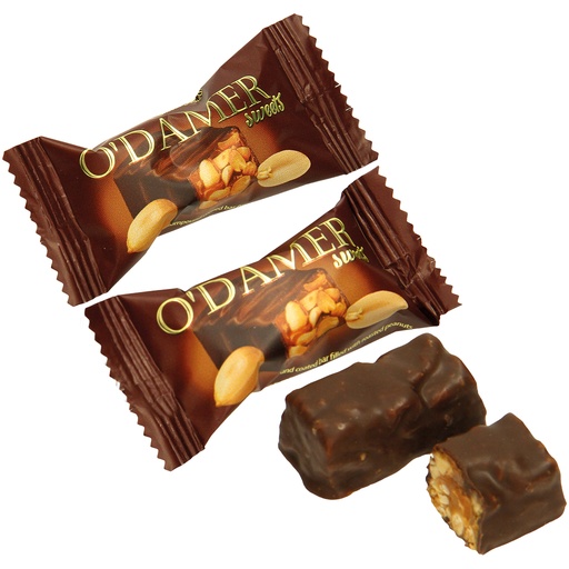 Krokante snoepjes "O'Damer" van geroosterde pinda's