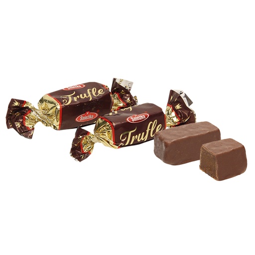 Konfetti met rum-smaak, omhuld door chocolade. Chocolade bev