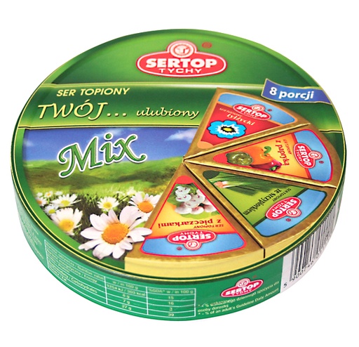 Smeltkaas-assortiment met verschillende smaken