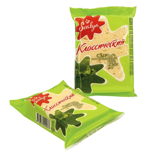 Сыр полутвердый КЛАССИЧЕСКИЙ, 50% М. д. Ж. в сух. вещ.