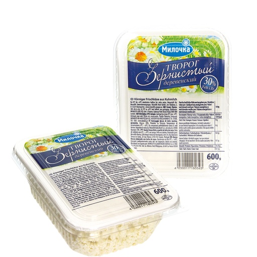 Творог деревенский зернистый 30% жирности