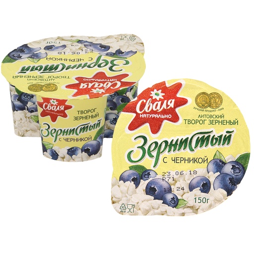 Десерт на основе зерненого творога и сливок с 20% ароматизи