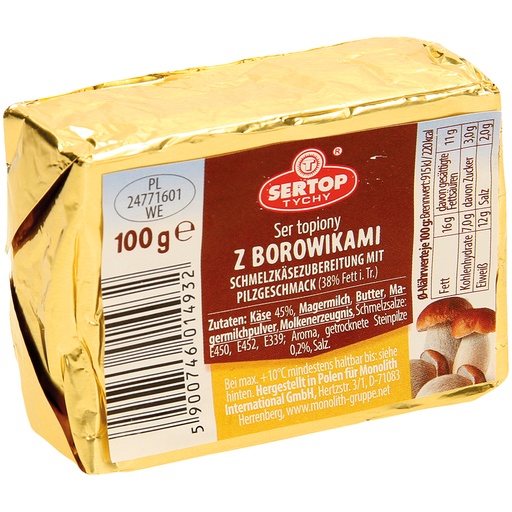 Smeltkaasbereiding met paddenstoelen smaak 38% vet