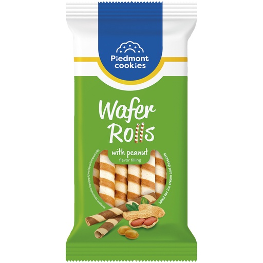 Wafelrolletjes met pinda-crèmevulling