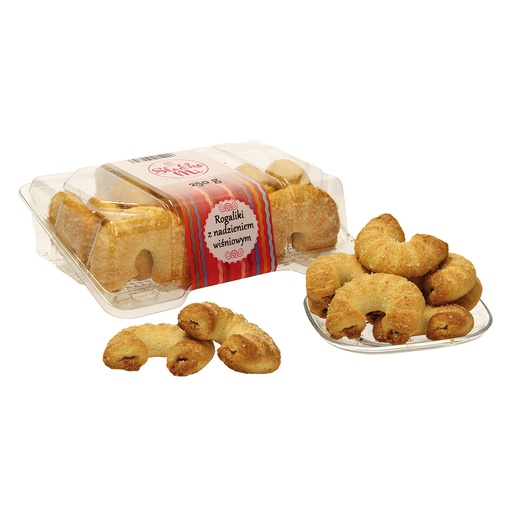 Печенье песочное "Rogaliki" с начинкой из яблок, вишни и аро