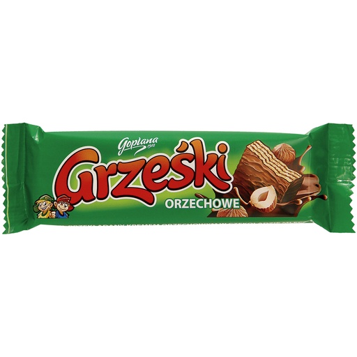 "Grzeski orzechowe" Wafeltje met hazelnootsmaakcrème (48%)