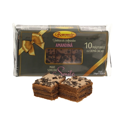 Amandina Törtchen met 30% cacao-rumo smaakcrème, versierd