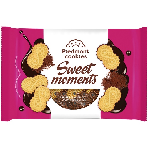 "PIEDMONT COOKIES" koekjes op cacao-houdende vetglazuur.