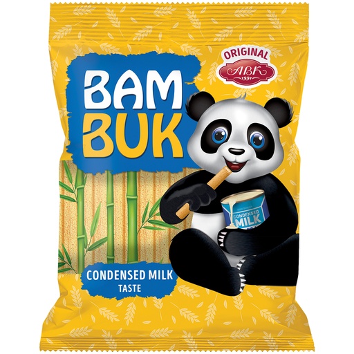 "BAM-BUK" Gevulde koekstaven met gecondenseerde melksmaak