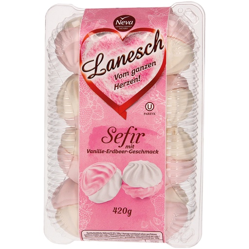 Lanesch Zefir met vanille-aardbeismaak