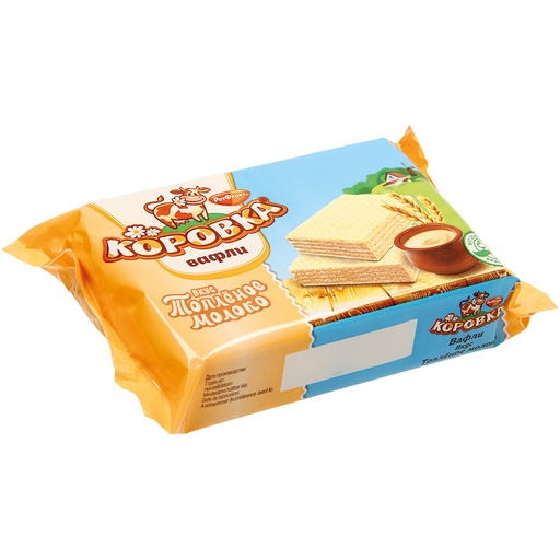 Wafelreep met 75% romige vulling met melk smaak