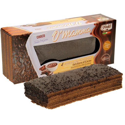 Biscuitcake "O Mamma - Choco" met chocoladecrèmevulling
