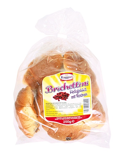 Gistgebak "Brichettini" met rozijnen