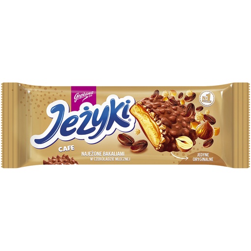 "Jezyki cafe" Theekoekjes met 34,8% karamelcoating met koffi