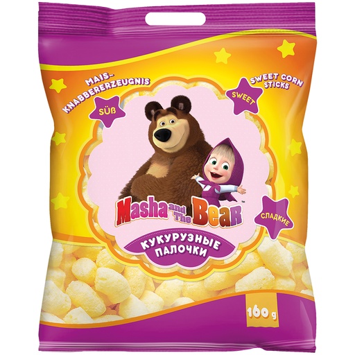Maïs snackproduct "Masha and the Bear".
