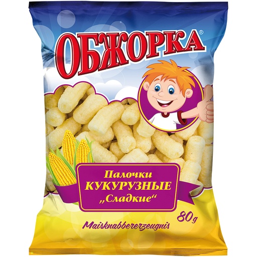 Палочки кукурузные сладкие "Обжорка"