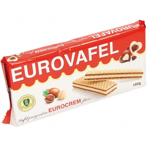 Wafel gevuld met cacao en melkcrème
