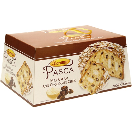 Пасхальный кулич с кремовой начинкой со вкусом молока и шоко