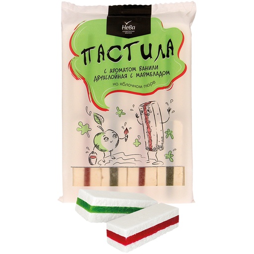 Schuim suikerwaren met gelei laag met grapefruit smaak