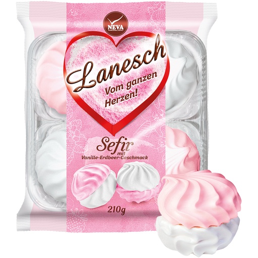 Зефир "Lanesch" с ванильнo-клубничным вкусом