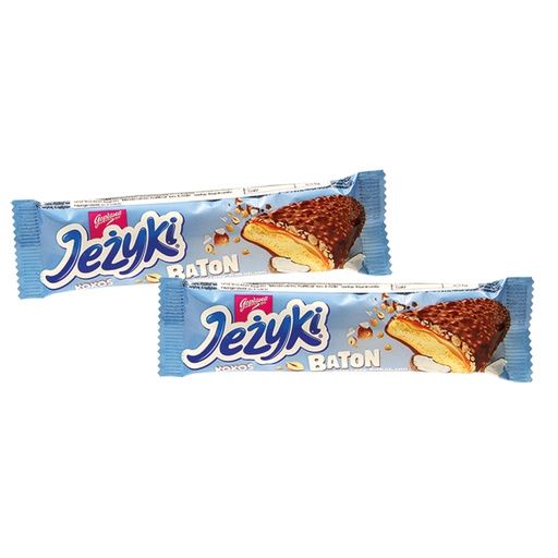 Koek "Jezyki Baton Kokos" met 37% karamelcoating