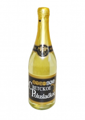 Perlwein met toegevoegde koolzuur wit mild "Swetskoe Polusladkoe" 10% vol.