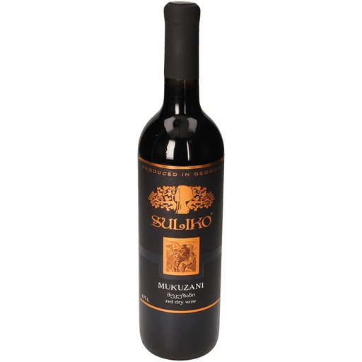 "Mukuzani" вино из Грузии красное, сухое, 12,5% алк.