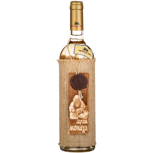 DUSHA MONACHA - Вино из Молдавии, белое, полусладкое, 12,0%