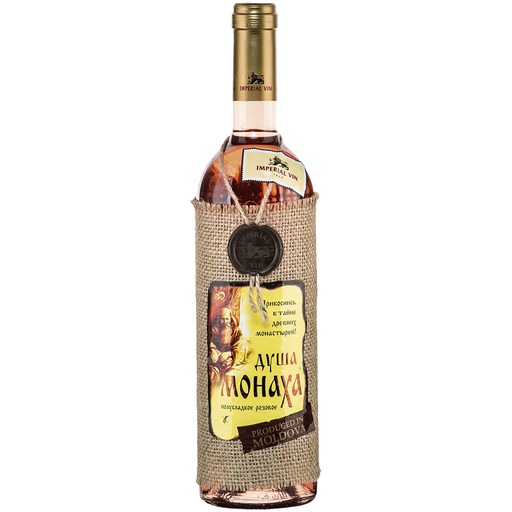 DUSHA MONACHA - Розовое вино из Молдавии, полусладкое, 12,5%