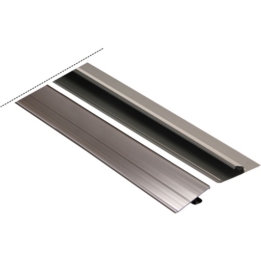 Ценникодержатель серо-алюминиевый с зажимом 1250x52mm