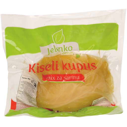 Mengsel van witte koolbladeren en gesneden witte kool, zuurg