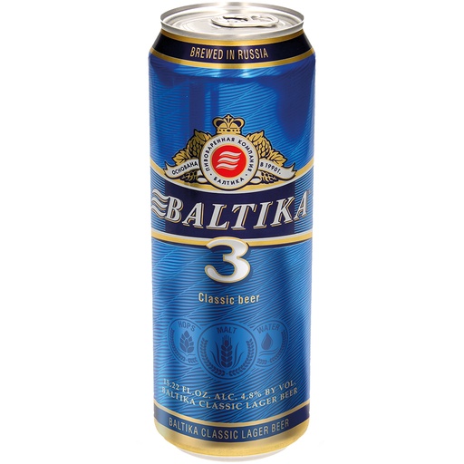 Lager Bier "Baltika Nr. 3", 4,8% vol.