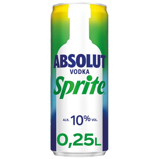 Absolut Vodka met Sprite, 10% vol.