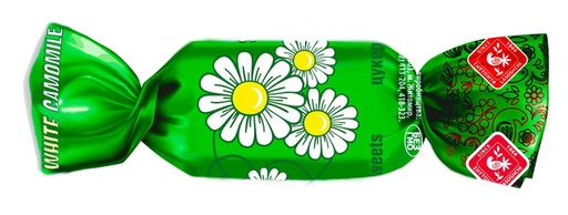 Chocoladesnoepjes Witte kamille