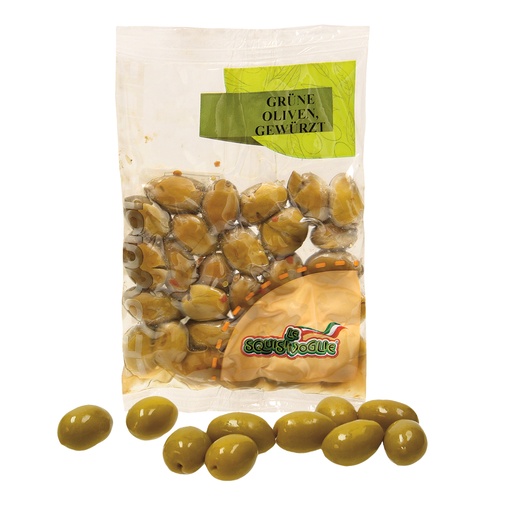 Groene olijven met kruiden