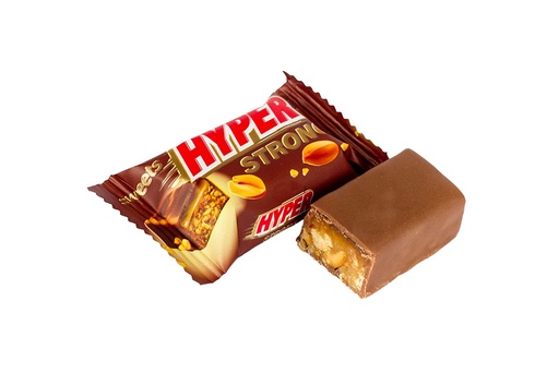 Hyper Strong Snoep met pinda’s in cacaovetglazuur