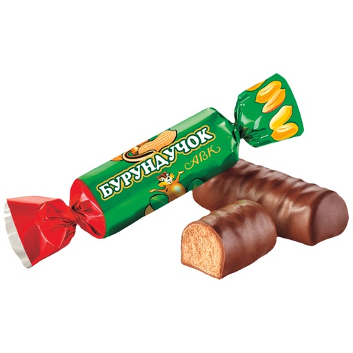 Konfekt "Burunduchok" met pinda's in cacao-vetglazuur 26%