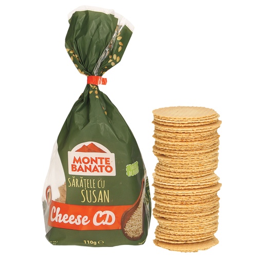 Sesamcrackers-Monte Banato Gezouten knabbelgebak met kaas en