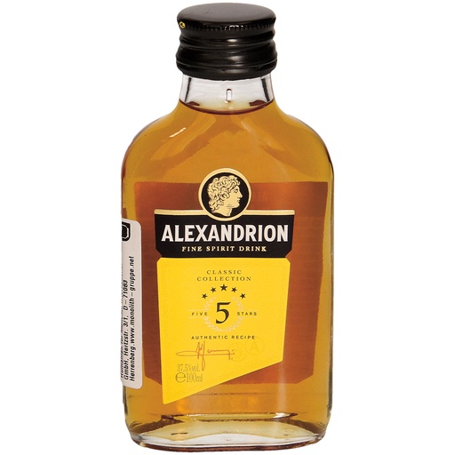 Roemeense sterke drank "Alexandrion 5*", 37,5% vol.