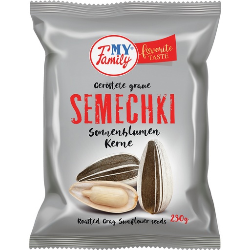 "MY FAMILY" Geroosterde grijze zonnebloempitten met schil