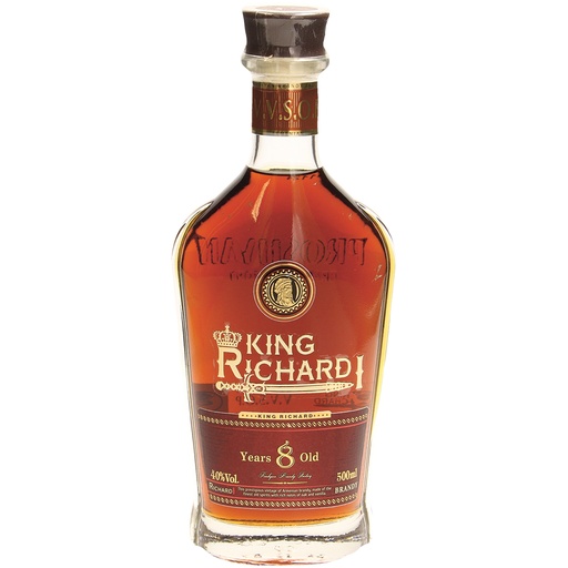 Arm. Brandy KING RICHARD 8 jaar oud, 40 % vol.