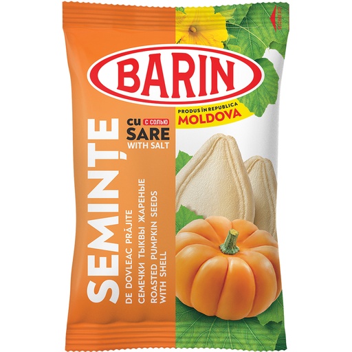 "BARIN" Geroosterde pompoenpitten met schil, gezouten.