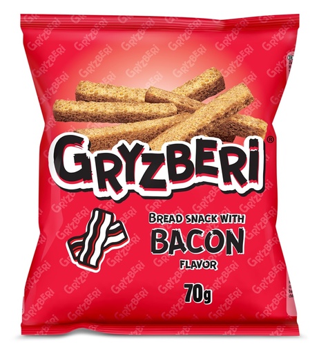 "GRYZBERI" Сухарики со вкусом бекона