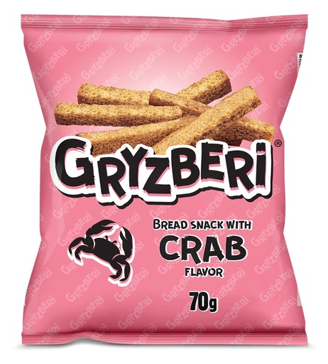 GRYZBERI Snack van geroosterd tarwebrood met garnalensmaak