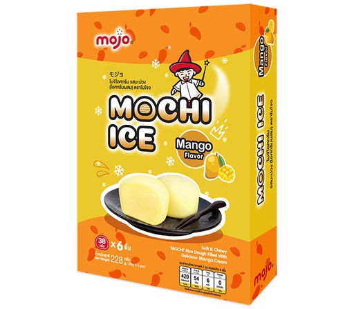 Mochi ijs met mango smaak
