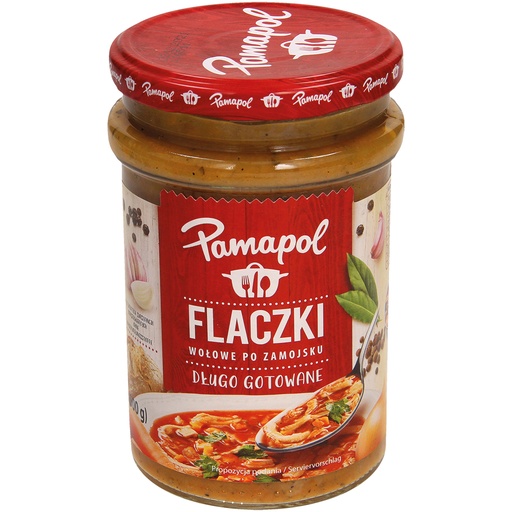 Runderpens in tomatensaus "Flaczki po zamojsku"