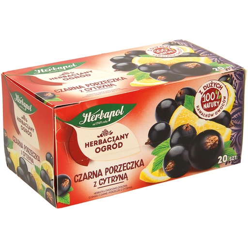 Aromatische vruchten thee met zwarte bessen en citroenschil