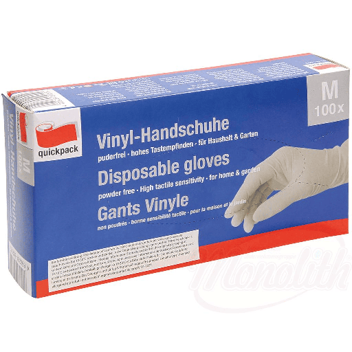 Vinyl handschoenen maat M, 100 stuks, extra dun