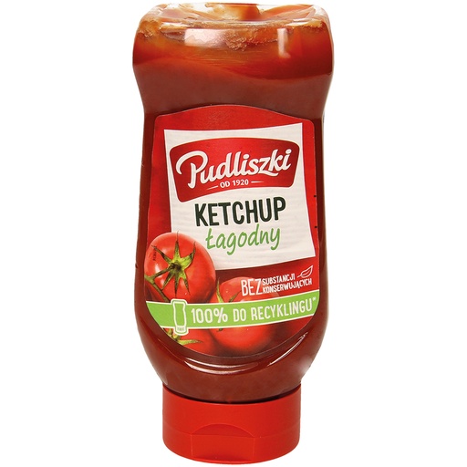 Milde Tomatenketchup. Gepasteuriseerd product.