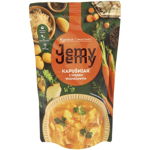 Kapusniak Zuurkoolsoep met Varkensvlees. Gesteriliseerd.